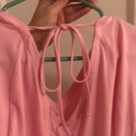 Free Assembly V-Neck T-Shirt Shift Dress Tie Back - Picture 4 of 4